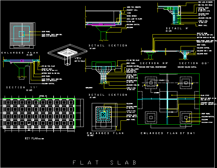 Details Reinforced Concrete Slab In AutoCAD CAD library